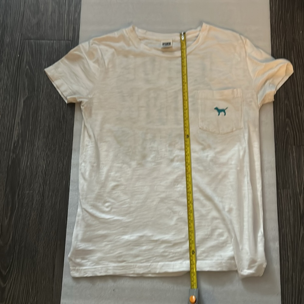 PINK Victoria Secret Short Sleeve Campus T-Shirt S Cozycore Preppy Casual Comfy - Picture 6 of 8